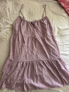 Old Navy Lavender Floral Spaghetti-Strap Chemise